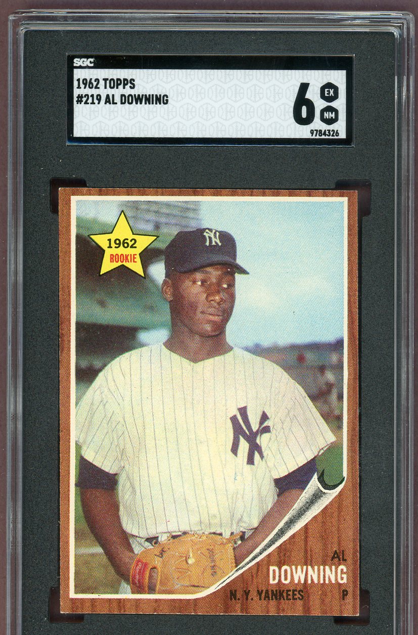 1962 Topps Baseball #219 Al Downing Yankees SGC 6 EX-MT 560895