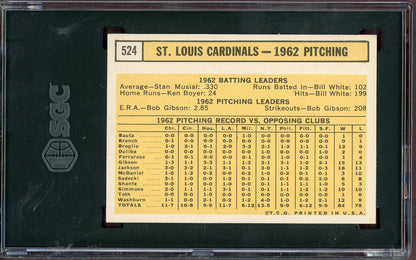1963 Topps Baseball #524 St. Louis Cardinals Team SGC 6 EX-MT 560901