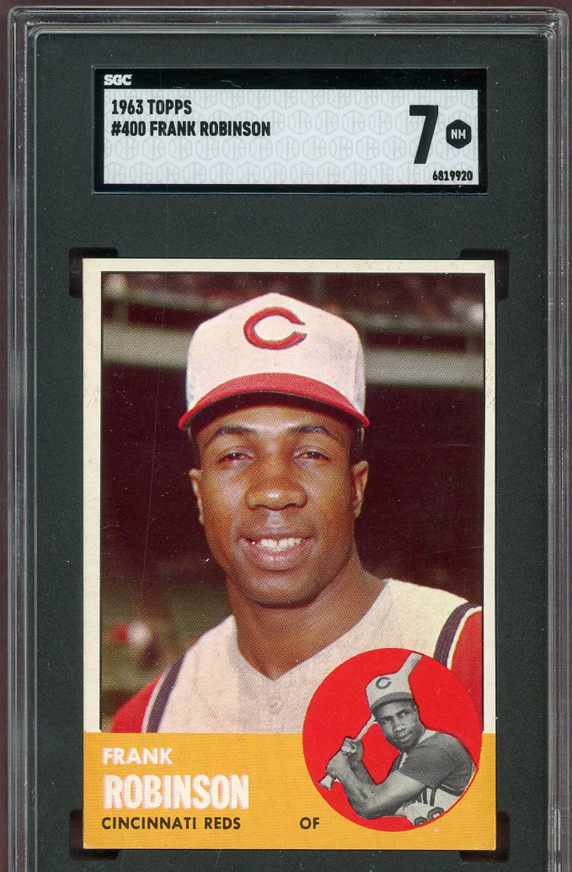 1963 Topps Baseball #400 Frank Robinson Reds SGC 7 NM 560904