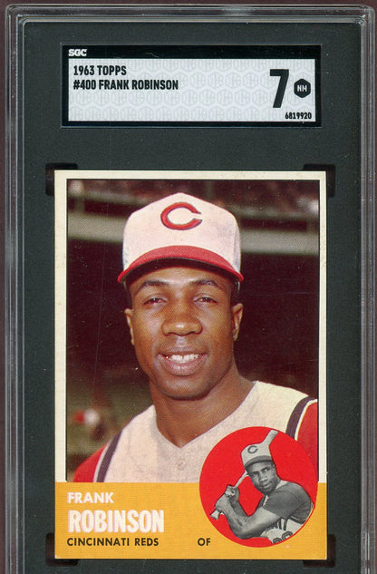 1963 Topps Baseball #400 Frank Robinson Reds SGC 7 NM 560904