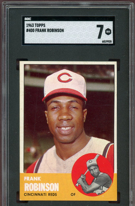 1963 Topps Baseball #400 Frank Robinson Reds SGC 7 NM 560904