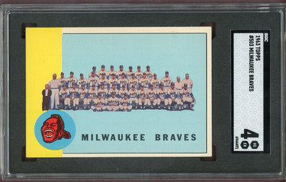 1963 Topps Baseball #503 Milwaukee Braves Team SGC 4 VG-EX 560906