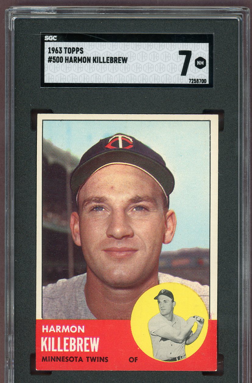 1963 Topps Baseball #500 Harmon Killebrew Twins SGC 7 NM 560907