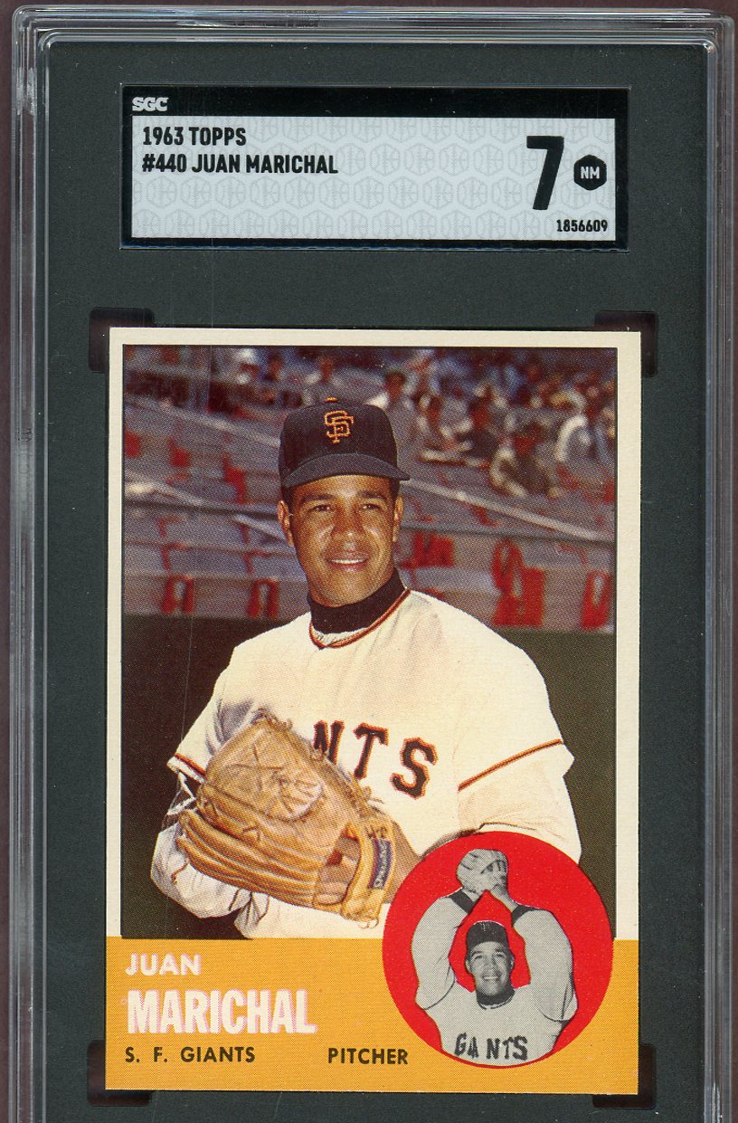 1963 Topps Baseball #440 Juan Marichal Giants SGC 7 NM 560908