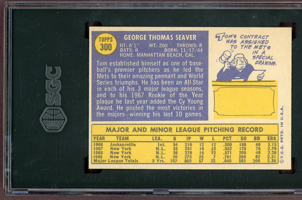 1970 Topps Baseball #300 Tom Seaver Mets SGC 7.5 NM+ 560915