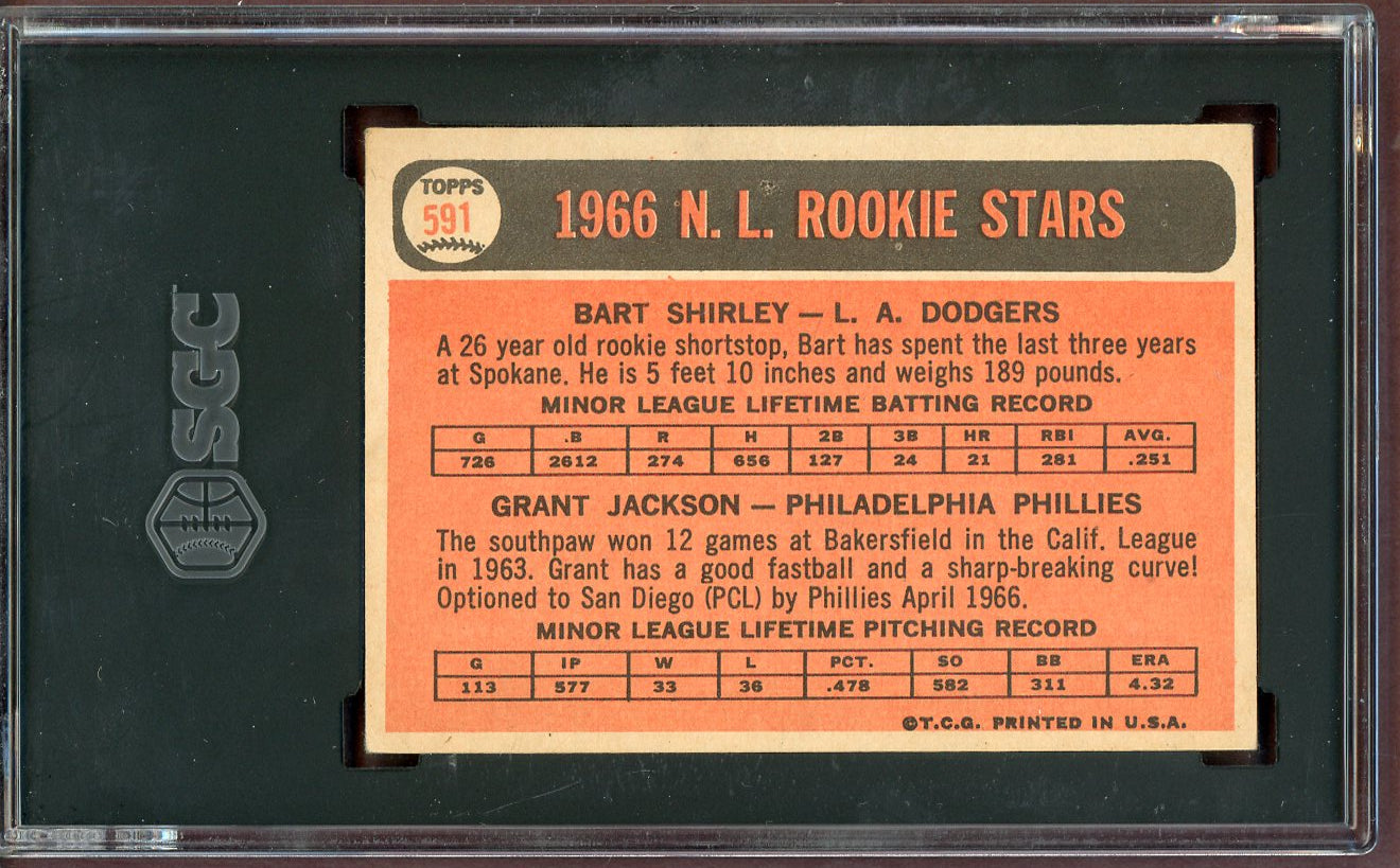 1966 Topps Baseball #591 Grant Jackson Phillies SGC 5 EX 560922