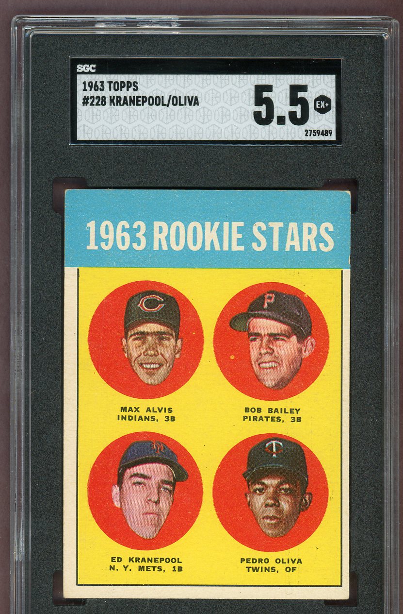 1963 Topps Baseball #228 Tony Oliva Twins SGC 5.5 EX+ 560924