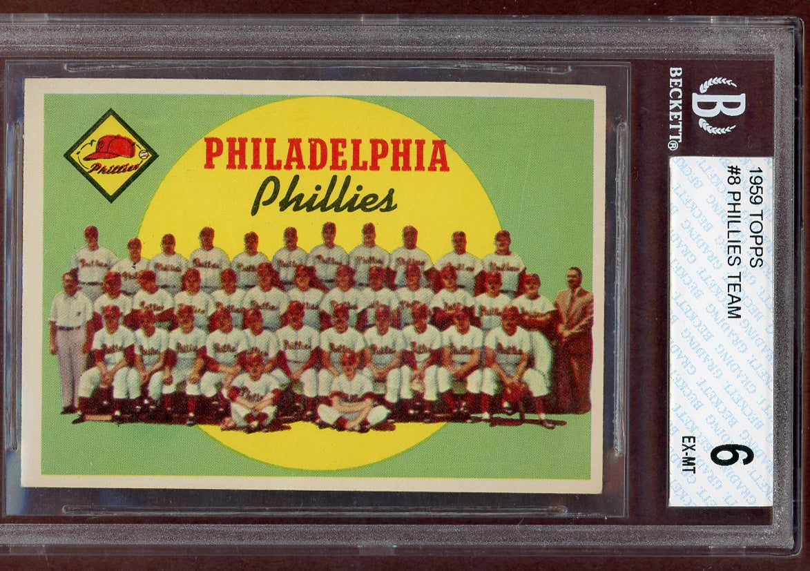1959 Topps Baseball #008 Philadelphia Phillies Team BVG 6 EX-MT 560931