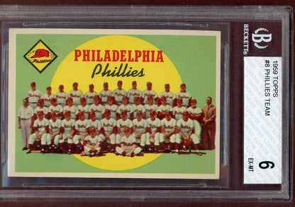 1959 Topps Baseball #008 Philadelphia Phillies Team BVG 6 EX-MT 560931