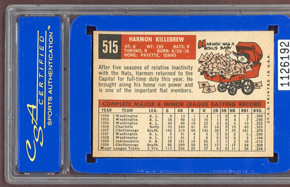 1959 Topps Baseball #515 Harmon Killebrew Senators CSA 8 NM/MT 560932