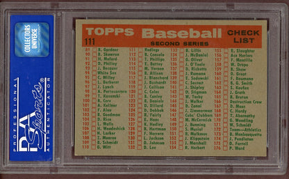 1959 Topps Baseball #111 Cincinnati Reds Team PSA 7 NM 560945