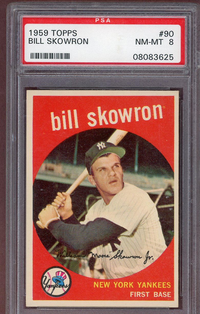 1959 Topps Baseball #090 Bill Skowron Yankees PSA 8 NM/MT 560947