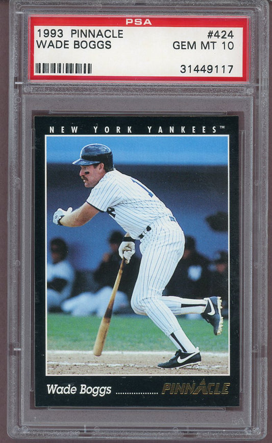 1993 Pinnacle #424 Wade Boggs Yankees PSA 10 GEM MINT 560950