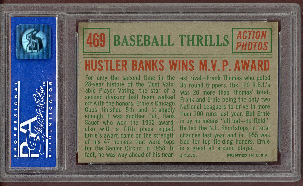 1959 Topps Baseball #469 Ernie Banks IA Cubs PSA 8 NM/MT 560958