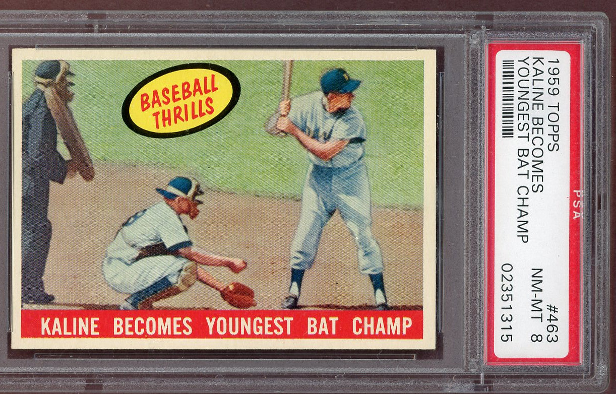 1959 Topps Baseball #463 Al Kaline IA Tigers PSA 8 NM/MT 560959