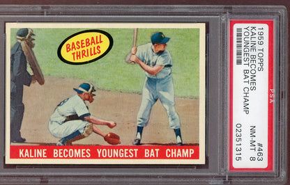 1959 Topps Baseball #463 Al Kaline IA Tigers PSA 8 NM/MT 560959