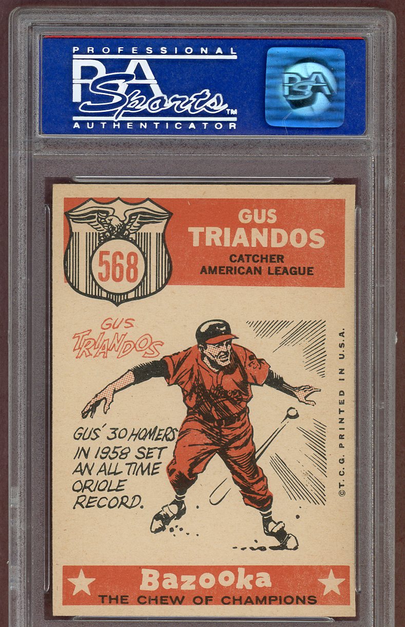 1959 Topps Baseball #568 Gus Triandos A.S. Orioles PSA 8 NM/MT 560968