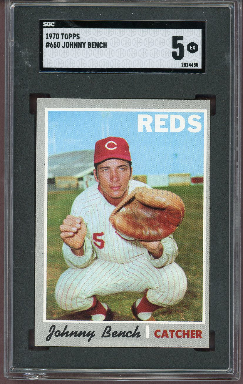 1970 Topps Baseball #660 Johnny Bench Reds SGC 5 EX 560973