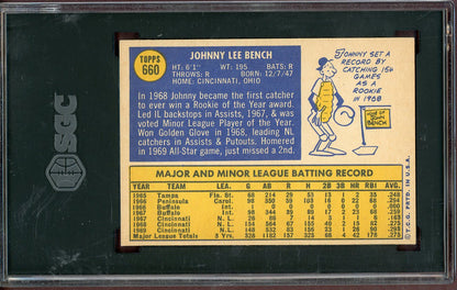 1970 Topps Baseball #660 Johnny Bench Reds SGC 5 EX 560973