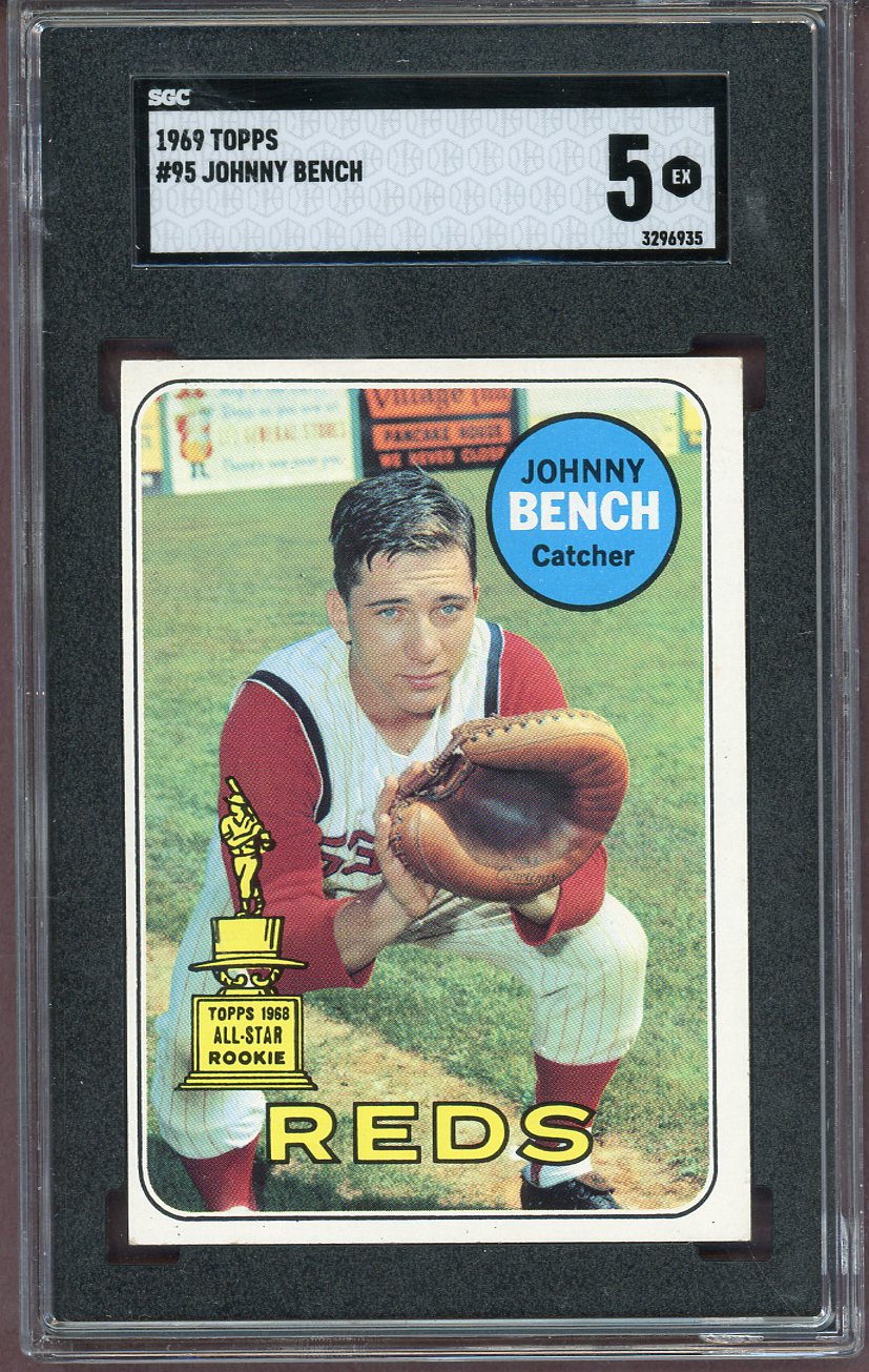 1969 Topps Baseball #095 Johnny Bench Reds SGC 5 EX 560977