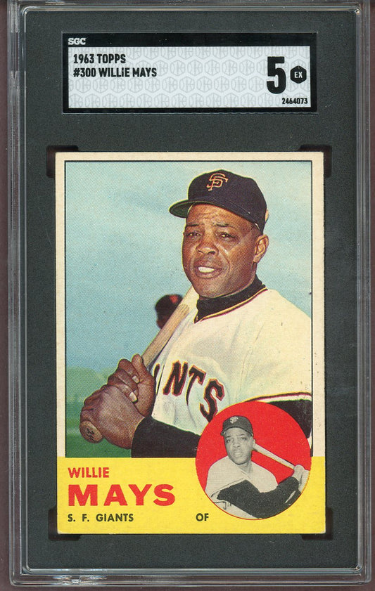 1963 Topps Baseball #300 Willie Mays Giants SGC 5 EX 560978