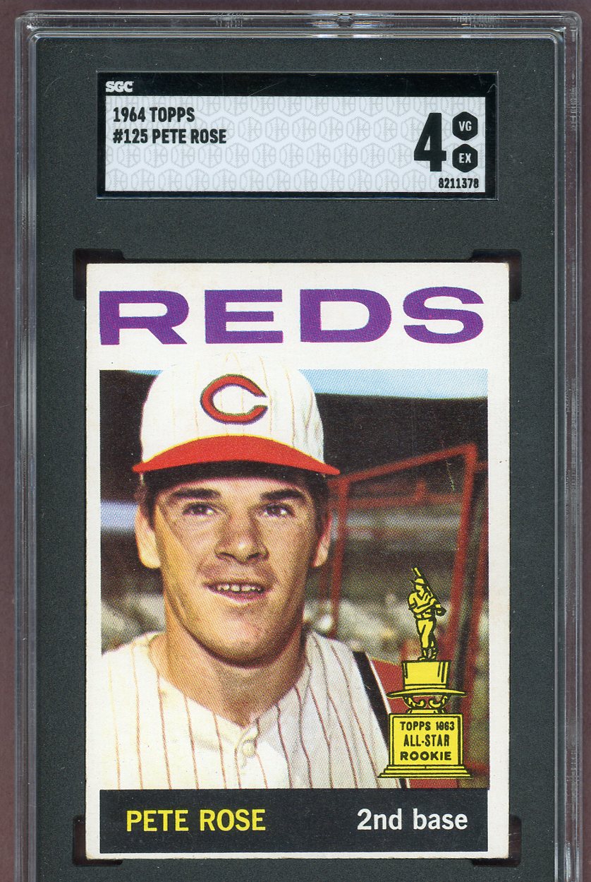 1964 Topps Baseball #125 Pete Rose Reds SGC 4 VG-EX 560979