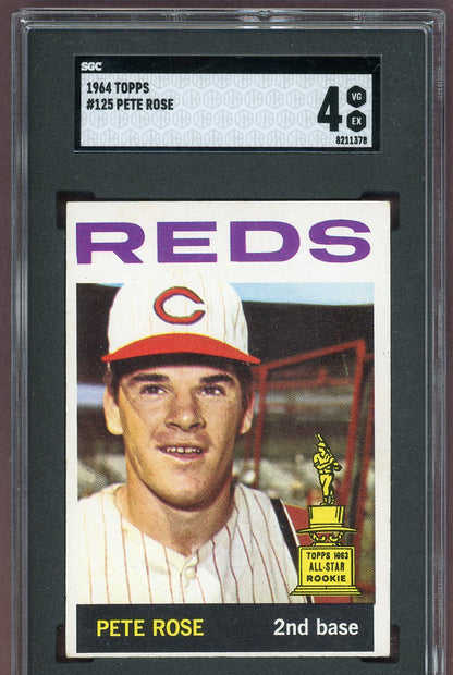 1964 Topps Baseball #125 Pete Rose Reds SGC 4 VG-EX 560979