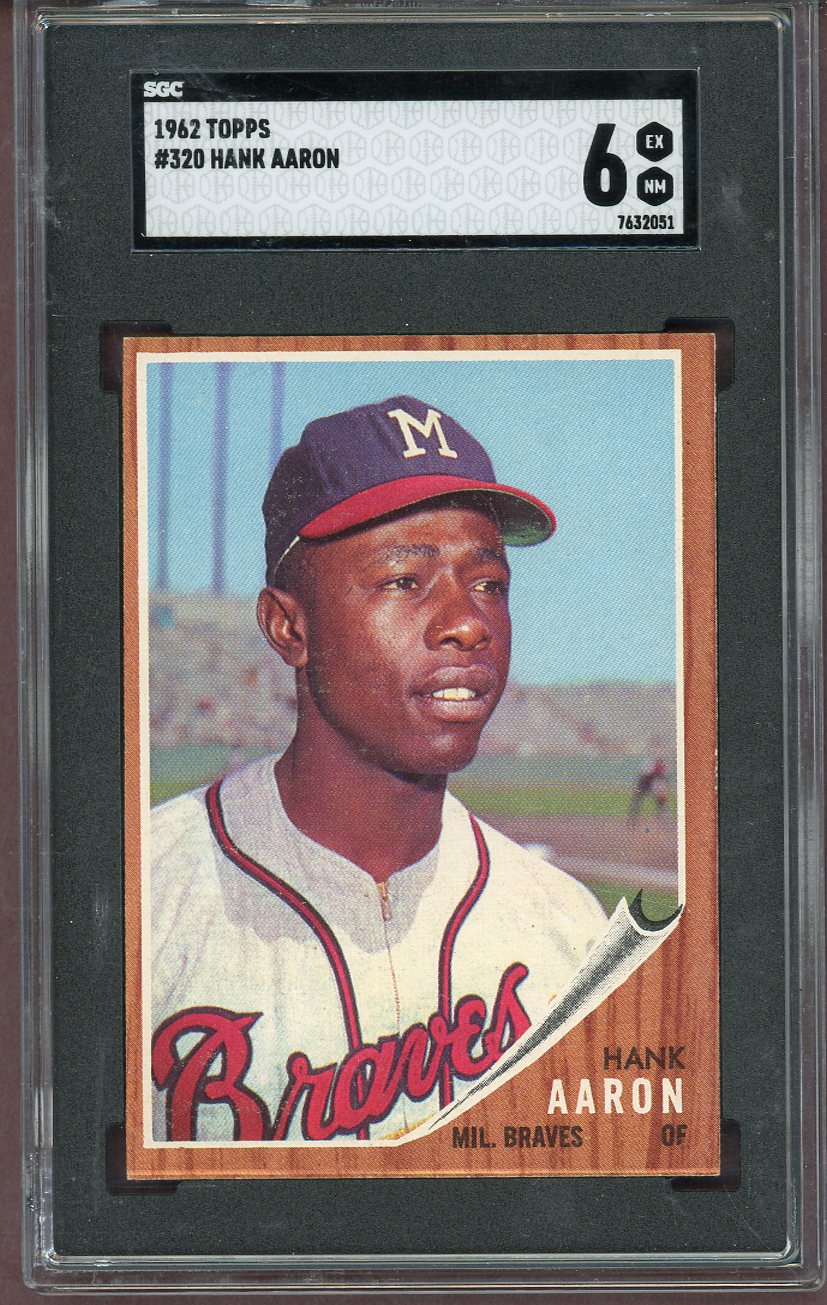 1962 Topps Baseball #320 Hank Aaron Braves SGC 6 EX-MT 560985