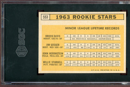 1963 Topps Baseball #553 Willie Stargell Pirates SGC 7.5 NM+ 560991