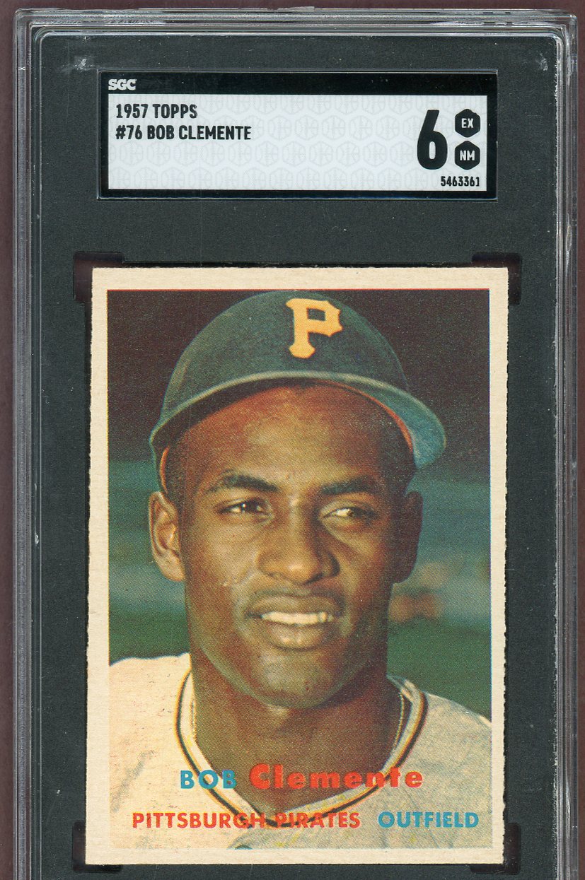 1957 Topps Baseball #076 Roberto Clemente Pirates SGC 6 EX-MT 560992