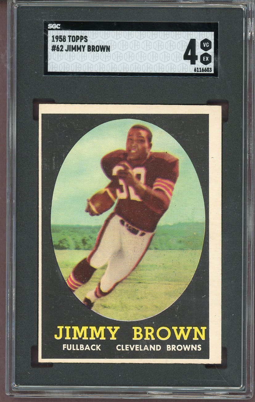 1958 Topps Football #062 Jim Brown Browns SGC 4 VG-EX 560993