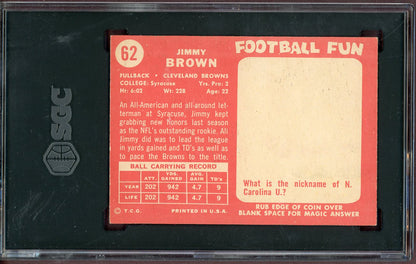 1958 Topps Football #062 Jim Brown Browns SGC 4 VG-EX 560993