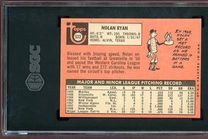 1969 Topps Baseball #533 Nolan Ryan Mets SGC 5 EX 560995