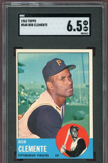 1963 Topps Baseball #540 Roberto Clemente Pirates SGC 6.5 EX-MT+ 560996