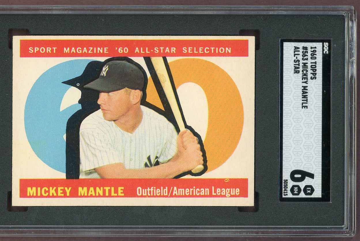 1960 Topps Baseball #563 Mickey Mantle A.S. Yankees SGC 6 EX-MT 560999