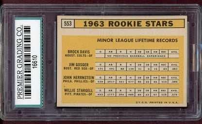 1963 Topps Baseball #553 Willie Stargell Pirates PGC 6 EX-MT 561002