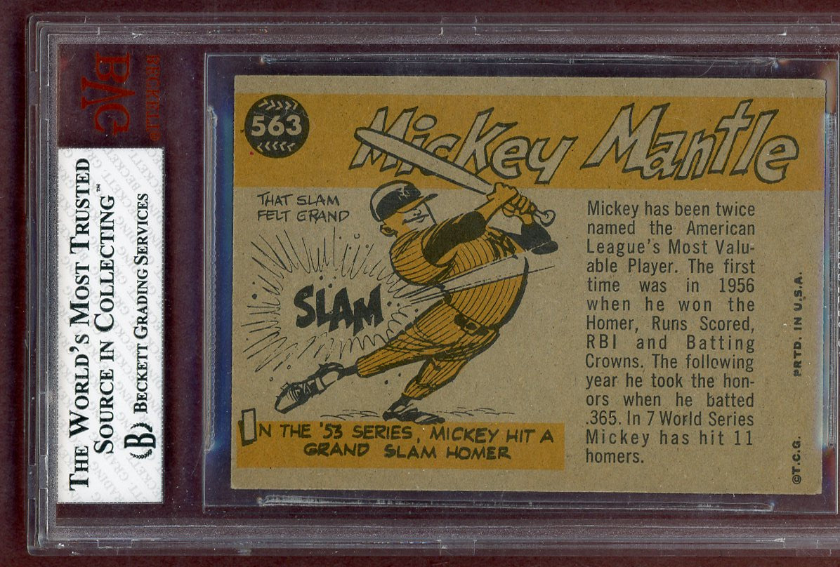 1960 Topps Baseball #563 Mickey Mantle A.S. Yankees BVG 5.5 EX+ 561003