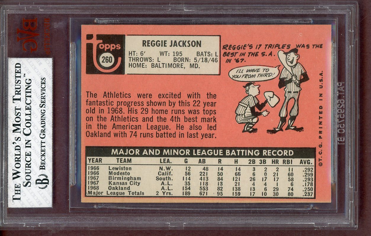 1969 Topps Baseball #260 Reggie Jackson A's BVG 7.5 NM+ 561005