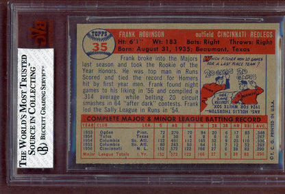 1957 Topps Baseball #035 Frank Robinson Reds BVG 6.5 EX-MT+ 561008
