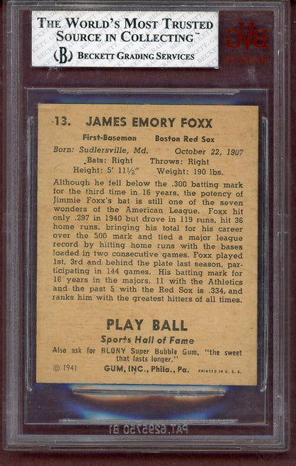 1941 Play Ball #013 Jimmie Foxx Red Sox BVG 7.5 NM+ 561009
