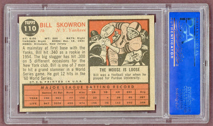 1962 Topps Baseball #110 Bill Skowron Yankees PSA 7 NM St 561048