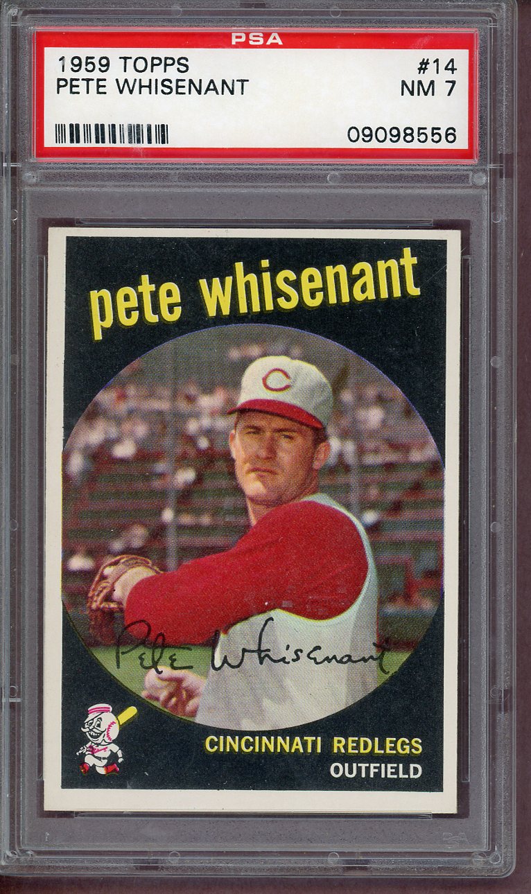 1959 Topps Baseball #014 Pete Whisenant Reds PSA 7 NM 561049