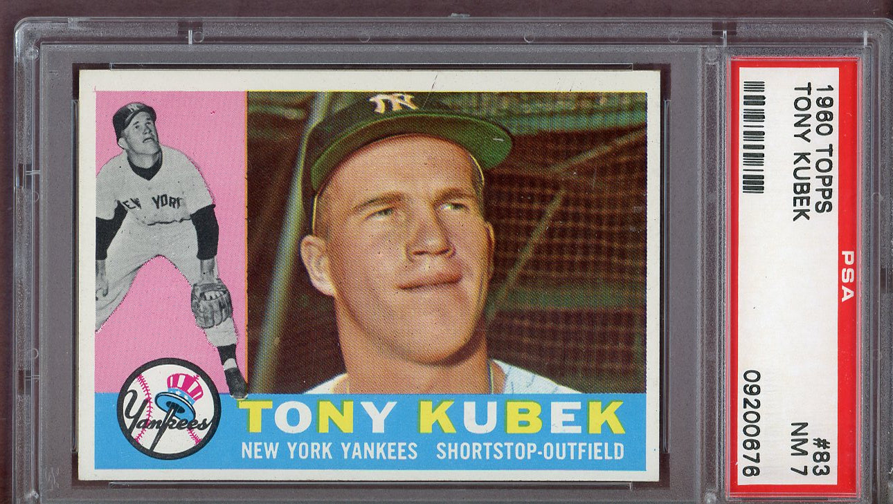 1960 Topps Baseball #083 Tony Kubek Yankees PSA 7 NM 561050