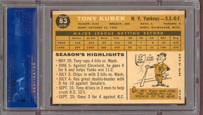 1960 Topps Baseball #083 Tony Kubek Yankees PSA 7 NM 561050