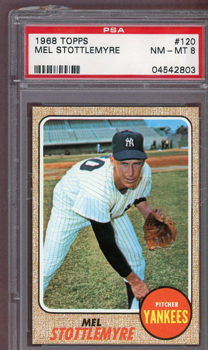1968 Topps Baseball #120 Mel Stottlemyre Yankees PSA 8 NM/MT 561052