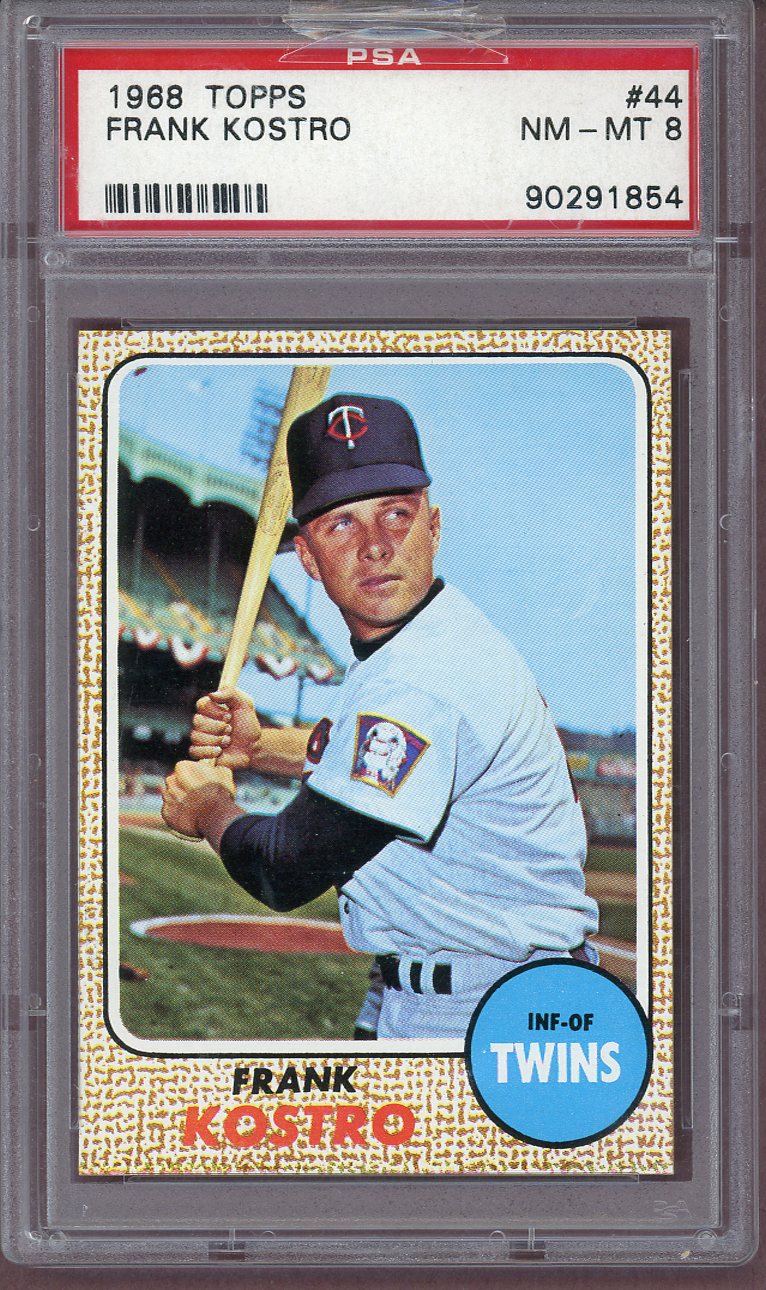 1968 Topps Baseball #044 Frank Kostro Twins PSA 8 NM/MT 561057