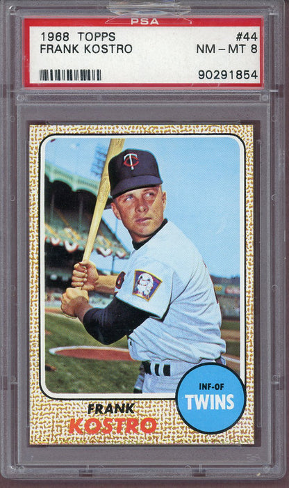 1968 Topps Baseball #044 Frank Kostro Twins PSA 8 NM/MT 561057