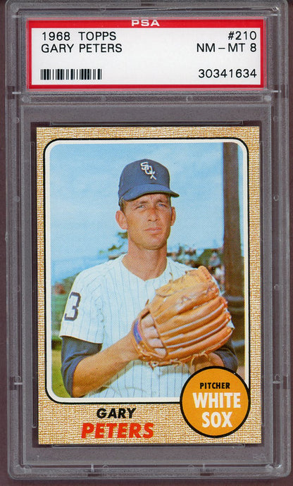 1968 Topps Baseball #210 Gary Peters White Sox PSA 8 NM/MT 561066