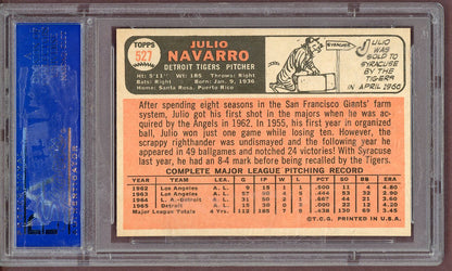 1966 Topps Baseball #527 Julio Navarro Tigers PSA 7 NM 561069