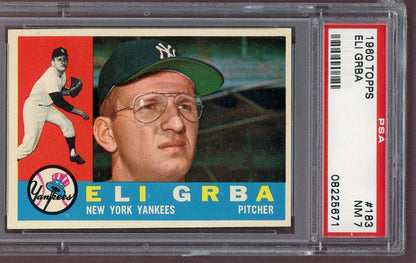 1960 Topps Baseball #183 Eli Grba Yankees PSA 7 NM 561071